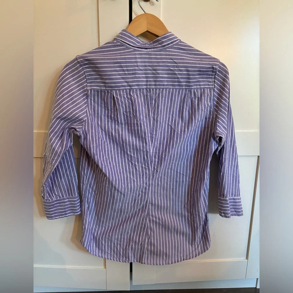 Frank & Eileen Purple Striped Women's Top - Picture 2 of 9